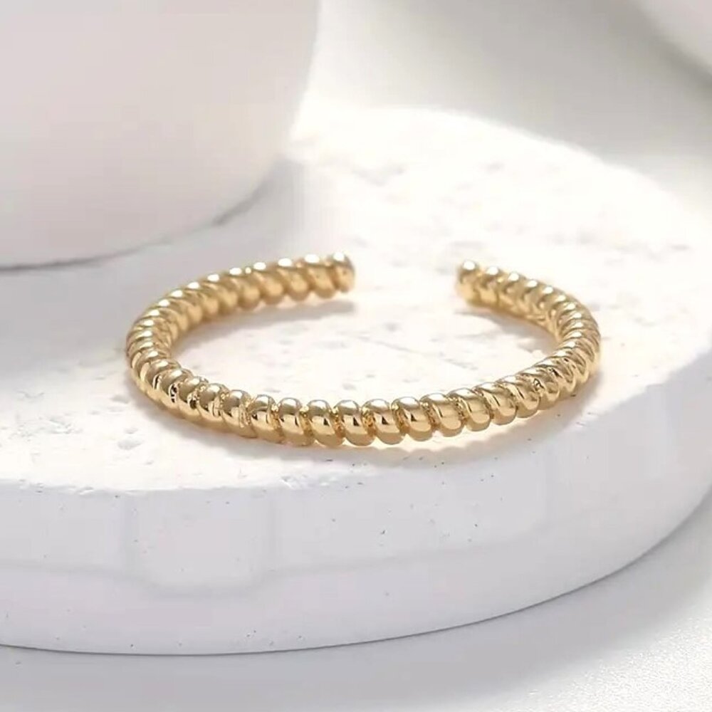 Toe Ring Foot Jewelry Gold Rope Minimalist Adjustable Beach Boho Trendy Goddess